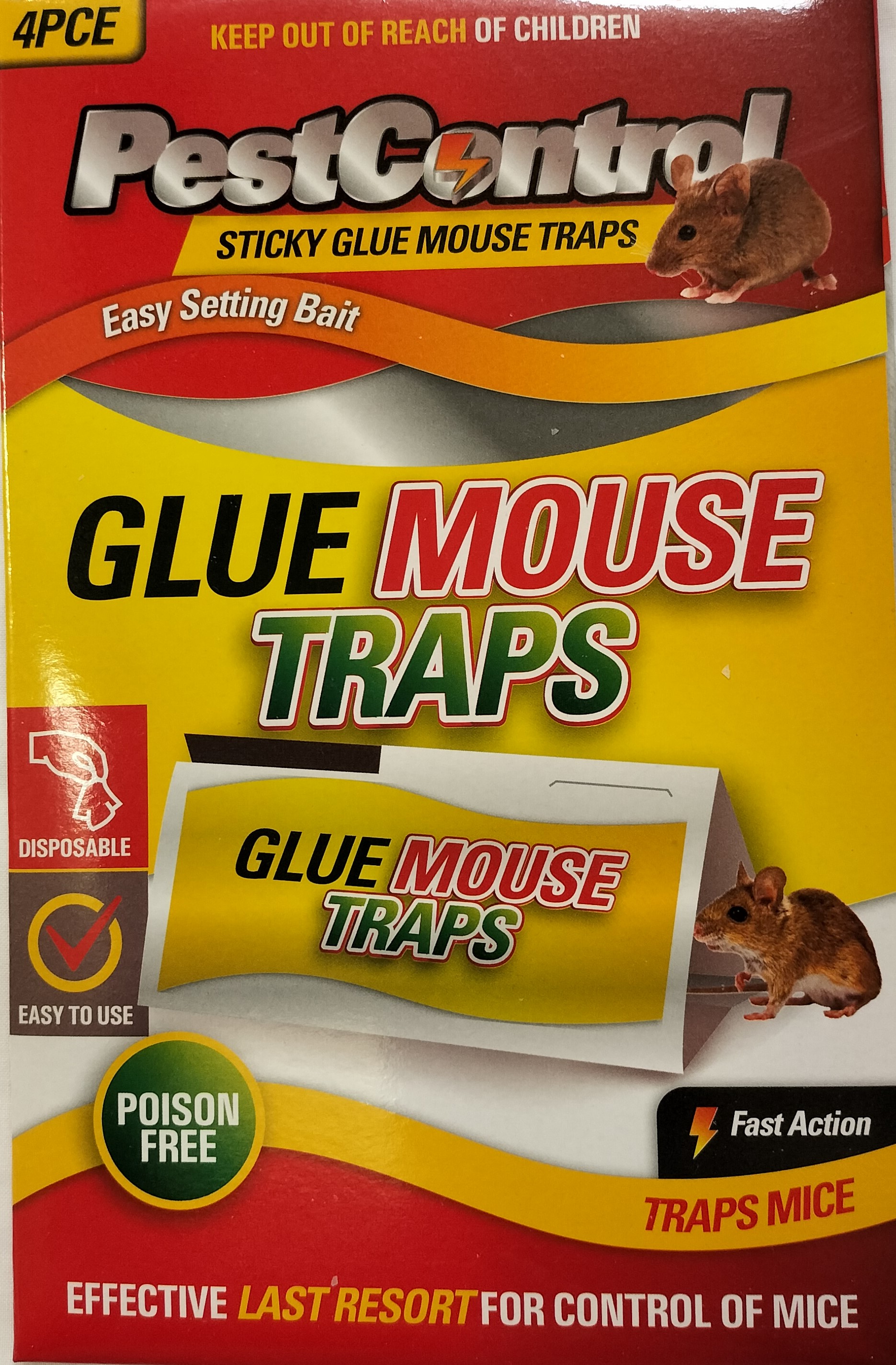 Glue Traps - Mouse Pk 4